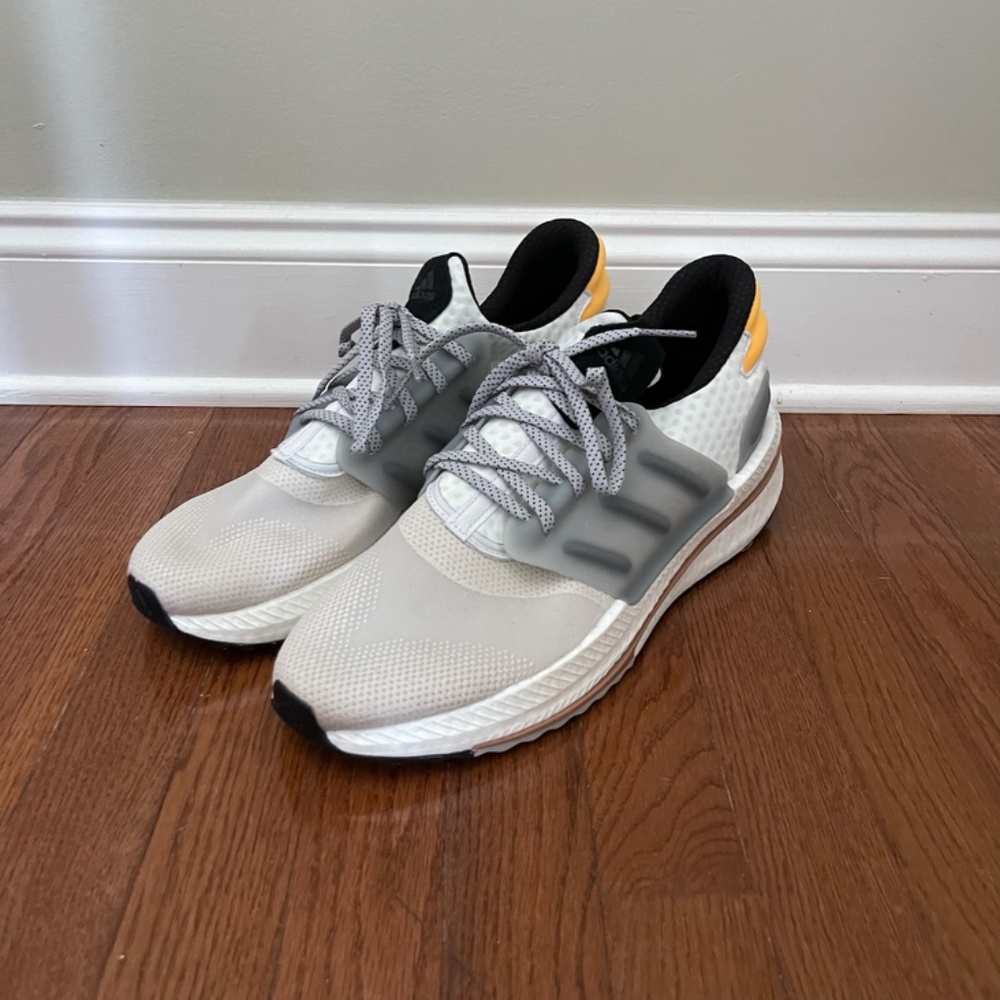 NWOB Adidas x PLR Boost "Silver Pebble" Men's Sneakers - Size 13 - Picture 3 of 13